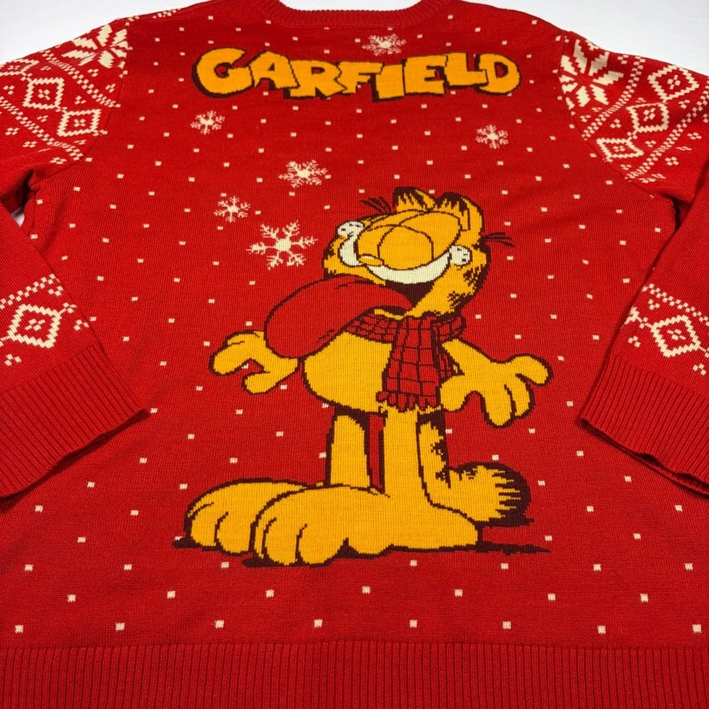 Garfield Cardigan Christmas Ugly Sweater Party Retro Cartoon 90s Nostalgia Odie